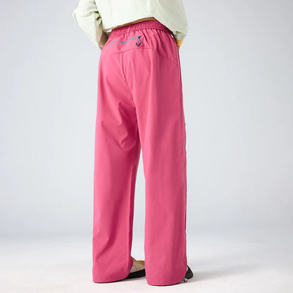 Pantalon cargo de randonnée femme déperlant et respirant, taille élastique