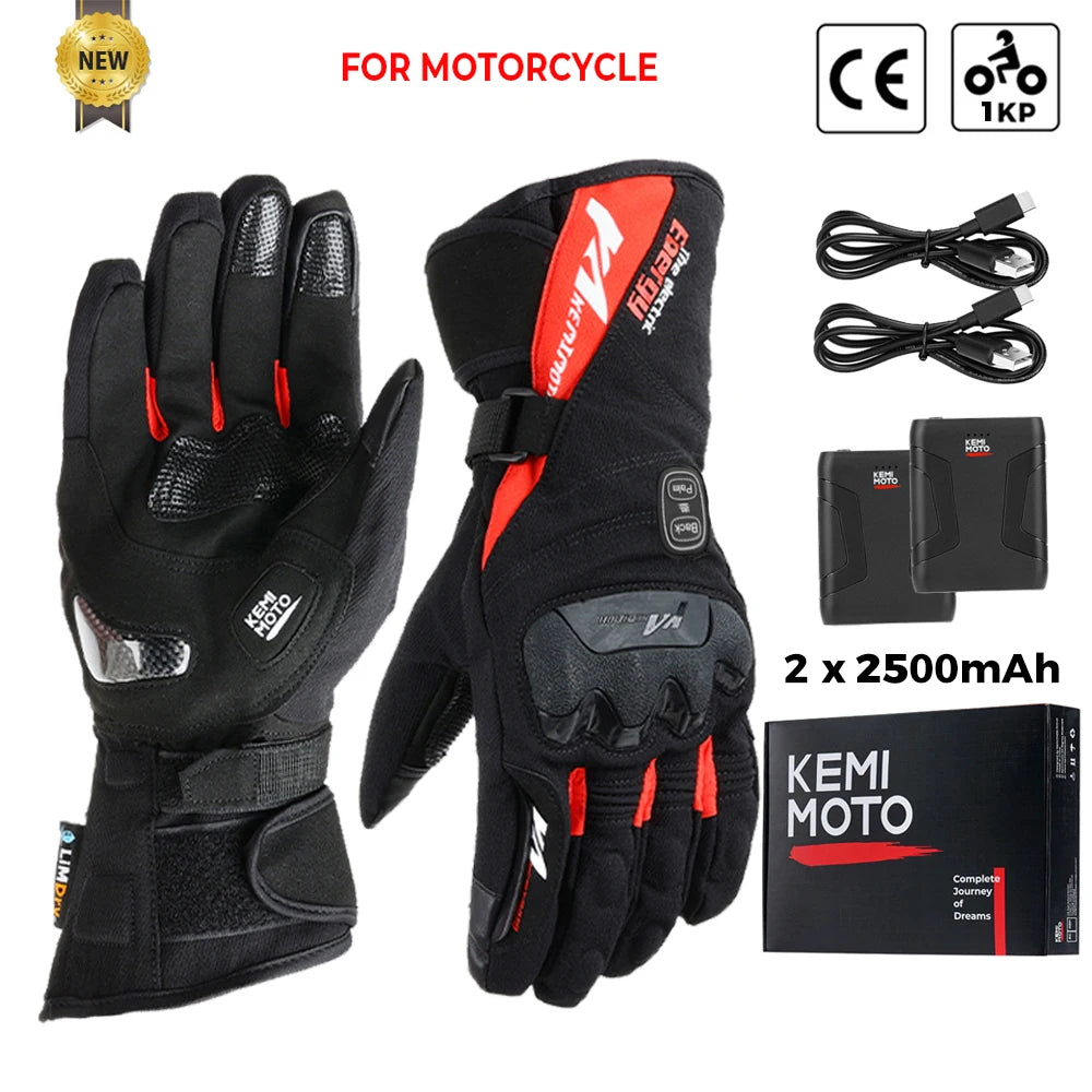 Gants chauffants rechargeables grand froid, tactiles et imperméables