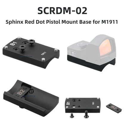 Adaptateur Universel pour Viseur Red Dot Airsoft M2/M4 – Montage sur Pistolet pour Accessoires Tactiques et de Chasse - BLACKBEARD OUTDOOR INDUSTRIES