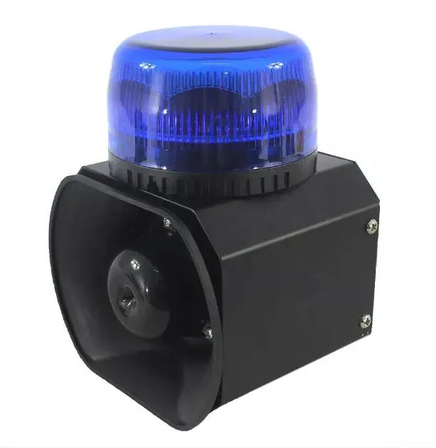 Feu de Signalisation LED Multifonction 8W avec Sirène de Police Française 40W et Amplificateur Klaxon, Base Magnétique, Étanche BLACKBEARD OUTDOOR INDUSTRIES