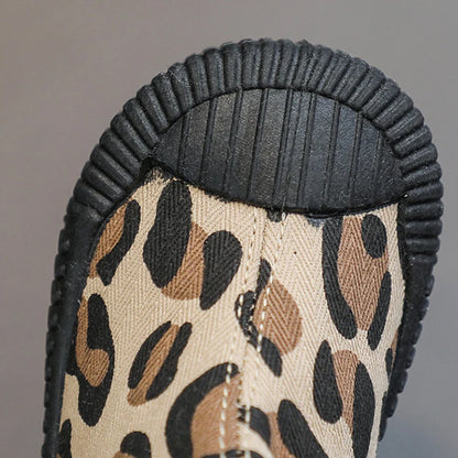 Bottines Mi-Mollet Enfant Toile Antidérapantes – Boots Fashion Unisexe Printemps EU 22-31