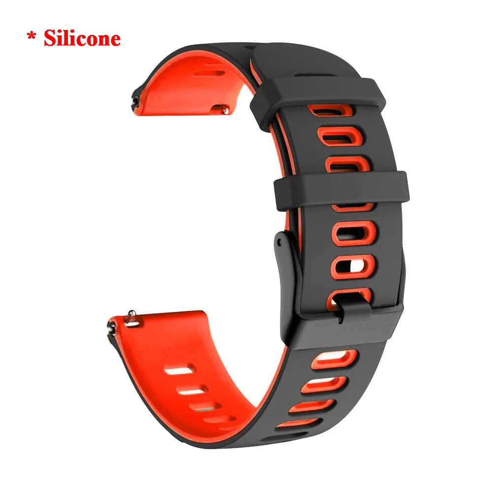 Bracelet en Cuir et Silicone 20mm/22mm pour Montres Huawei, Amazfit et Samsung Galaxy Watch BLACKBEARD OUTDOOR INDUSTRIES