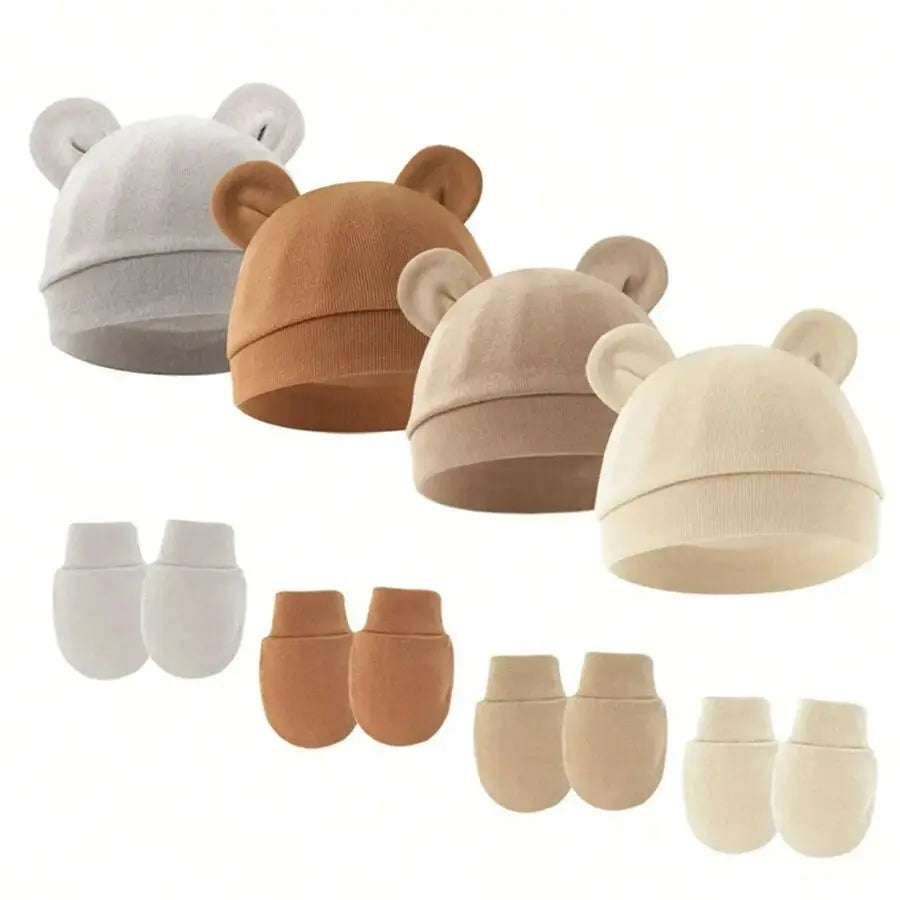 ensemble bonnet et gant coton pour enfants 1/3ans Ma boutique