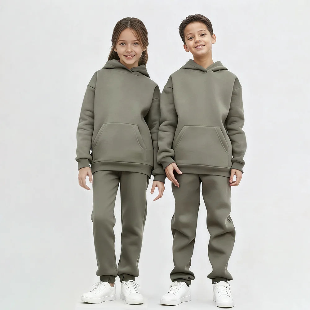 Ensemble Survêtement Enfant Hoodie + Pantalon – Fille Garçon 12M à 8 Ans
