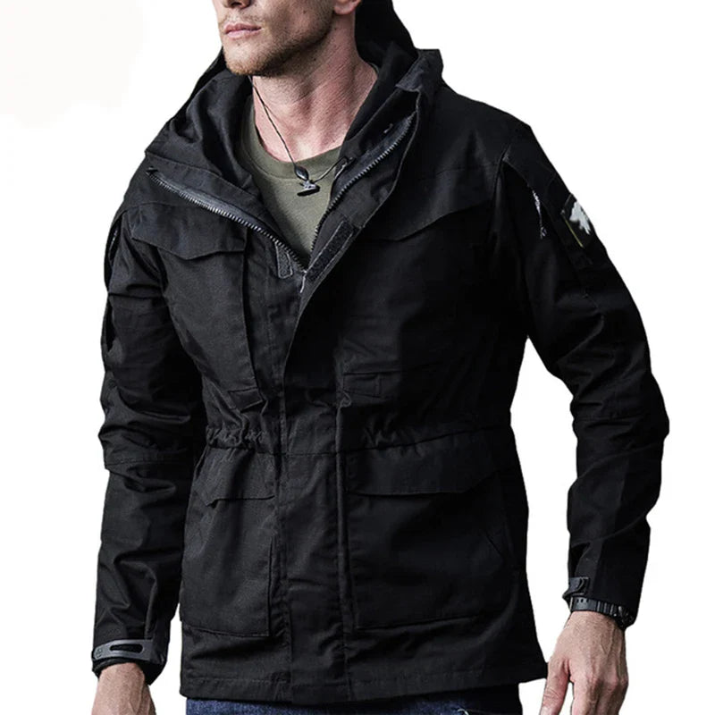 Veste M65 Militaire Homme | Coupe-Vent Tactique Étanche avec Capuche – Hiver/Automne - BLACKBEARD OUTDOOR INDUSTRIES