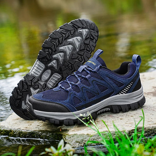 Chaussure Randonnée Homme Grande Taille – Tige Cuir Respirante Semelle EVA Légère – Pointures 39 à 48