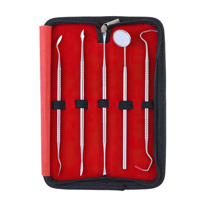 Kit Dentaire Inox – Détartreur, Miroir & Pince Bucco-Dentaire 5 ou 6 Pièces