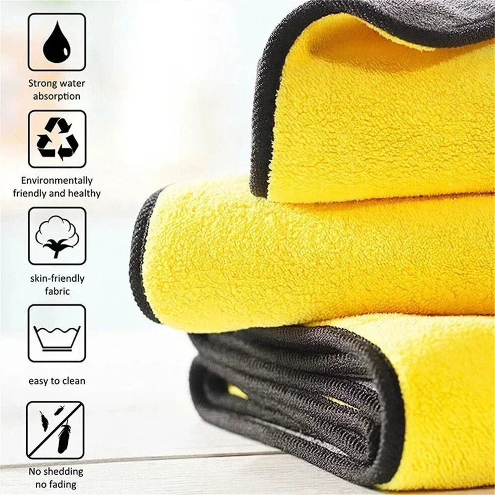 Lot de Chiffons Microfibres Double Face pour Voiture – Ultra-Absorbants & Réutilisables Ma boutique