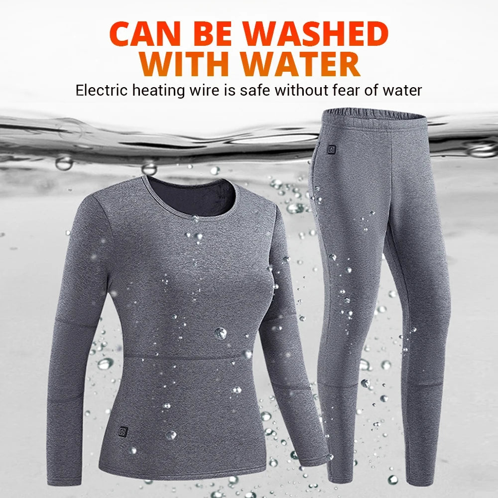 Sous-vêtement chauffant USB hiver – Veste, pantalon ou ensemble