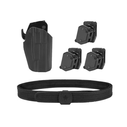 Ceinture Tactique IPSC Double Couche – Holster & Porte-Chargeur Inclus