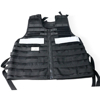 Gilet Tactique MOLLE Ajustable – Oxford Haute Densité, Bandes Réfléchissantes, Détachement Rapide | Airsoft, Sécurité
