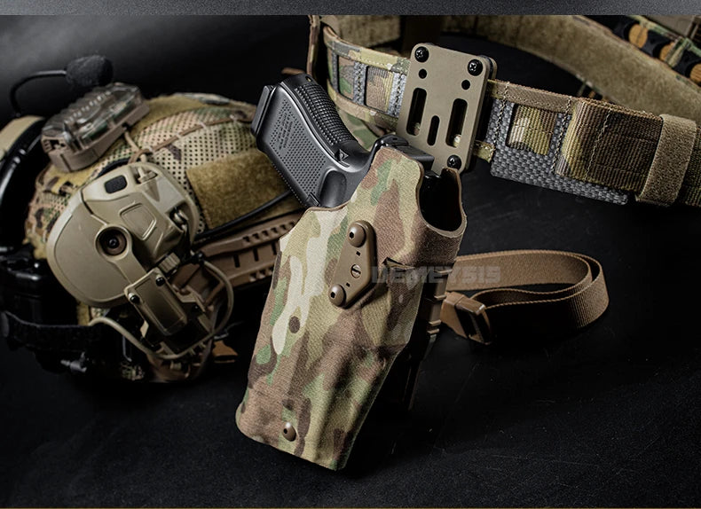 Holster Tactique de Cuisse – Pour Glock 17 Gen4 / G19 avec Lampe X300 / X300U - BLACKBEARD OUTDOOR INDUSTRIES