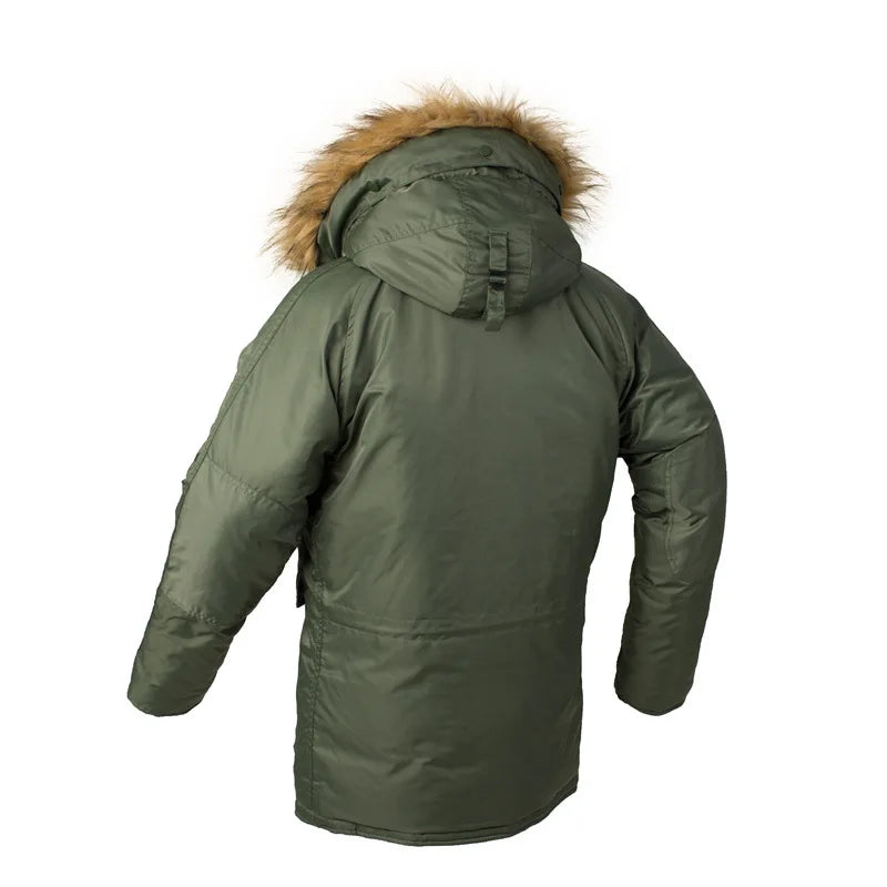 Parka homme longue à capuche pour l’hiver
