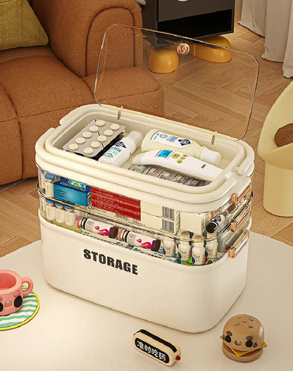 Organisateur Médical Familial Portable – Boîte de Rangement 3/4 Couches Grande Capacité Ma boutique
