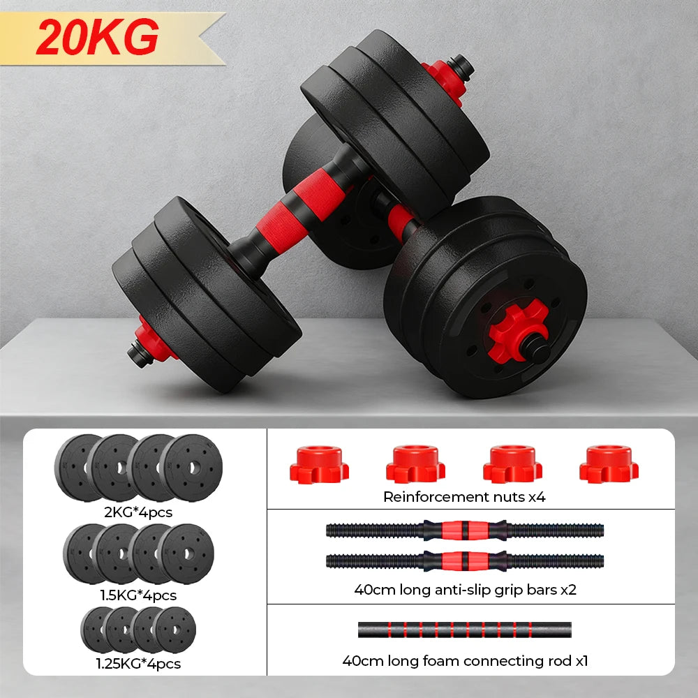 Haltères réglables de musculation, 10, 15 ou 20 kg