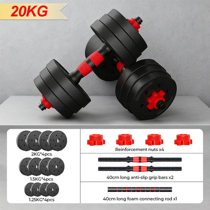Haltères réglables de musculation, 10, 15 ou 20 kg