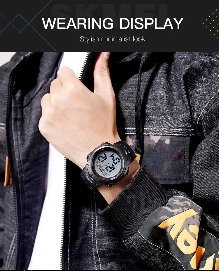 SKMEI 1560 – Montre Digitale Homme 100M Étanche - BLACKBEARD OUTDOOR INDUSTRIES