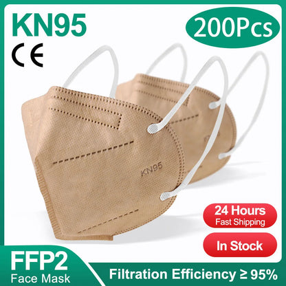 Masques FFP2 KN95 - 10 à 200 Pièces - Homologuées avec 5 Couches - BLACKBEARD OUTDOOR INDUSTRIES
