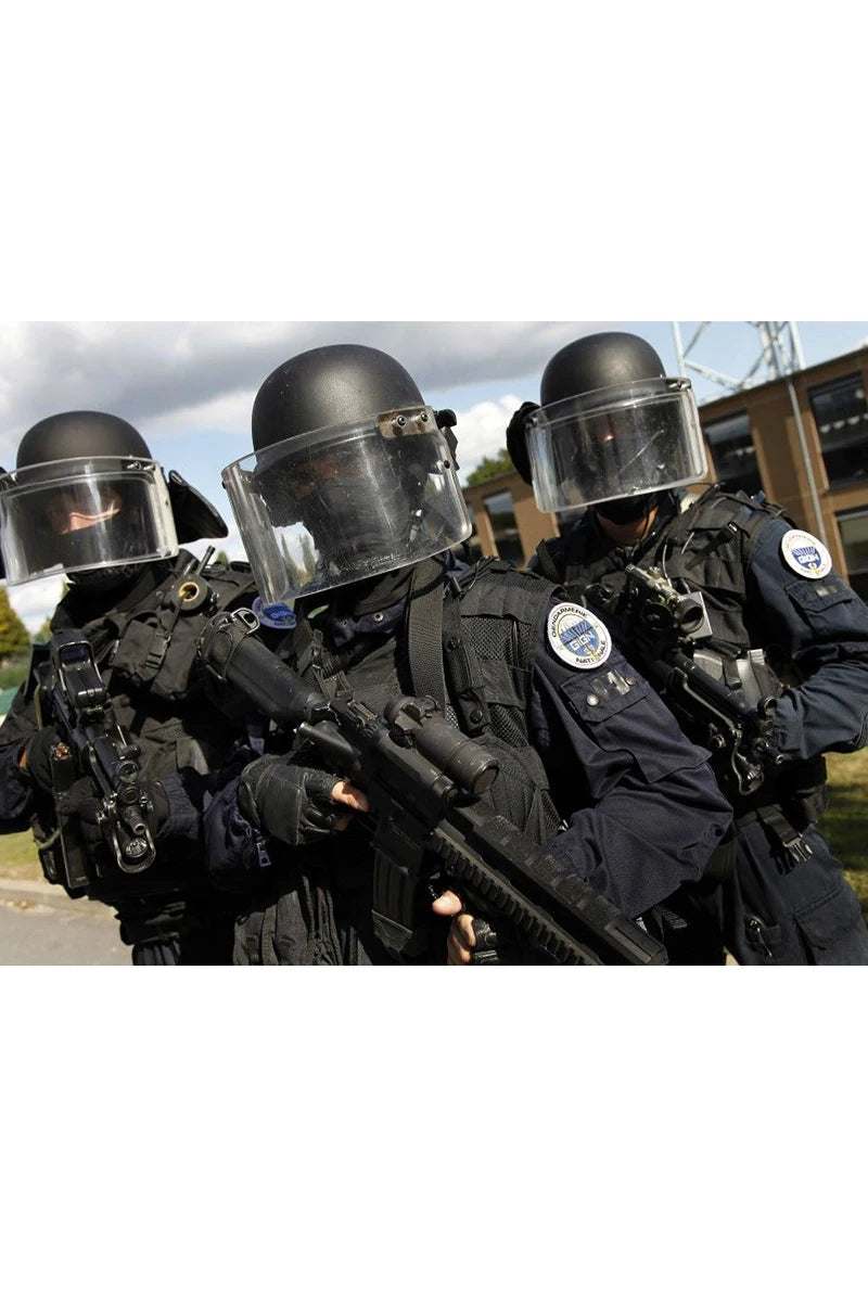 Chemise de Combat Style GIGN – Forces Spéciales Françaises, Bleu Marine, XS à XXXL