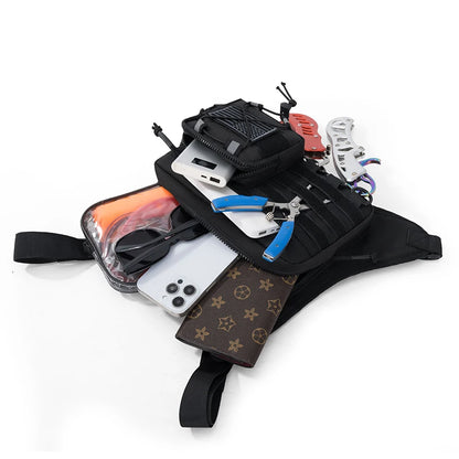 Sacoche poitrine tactique homme en nylon pour randonnée