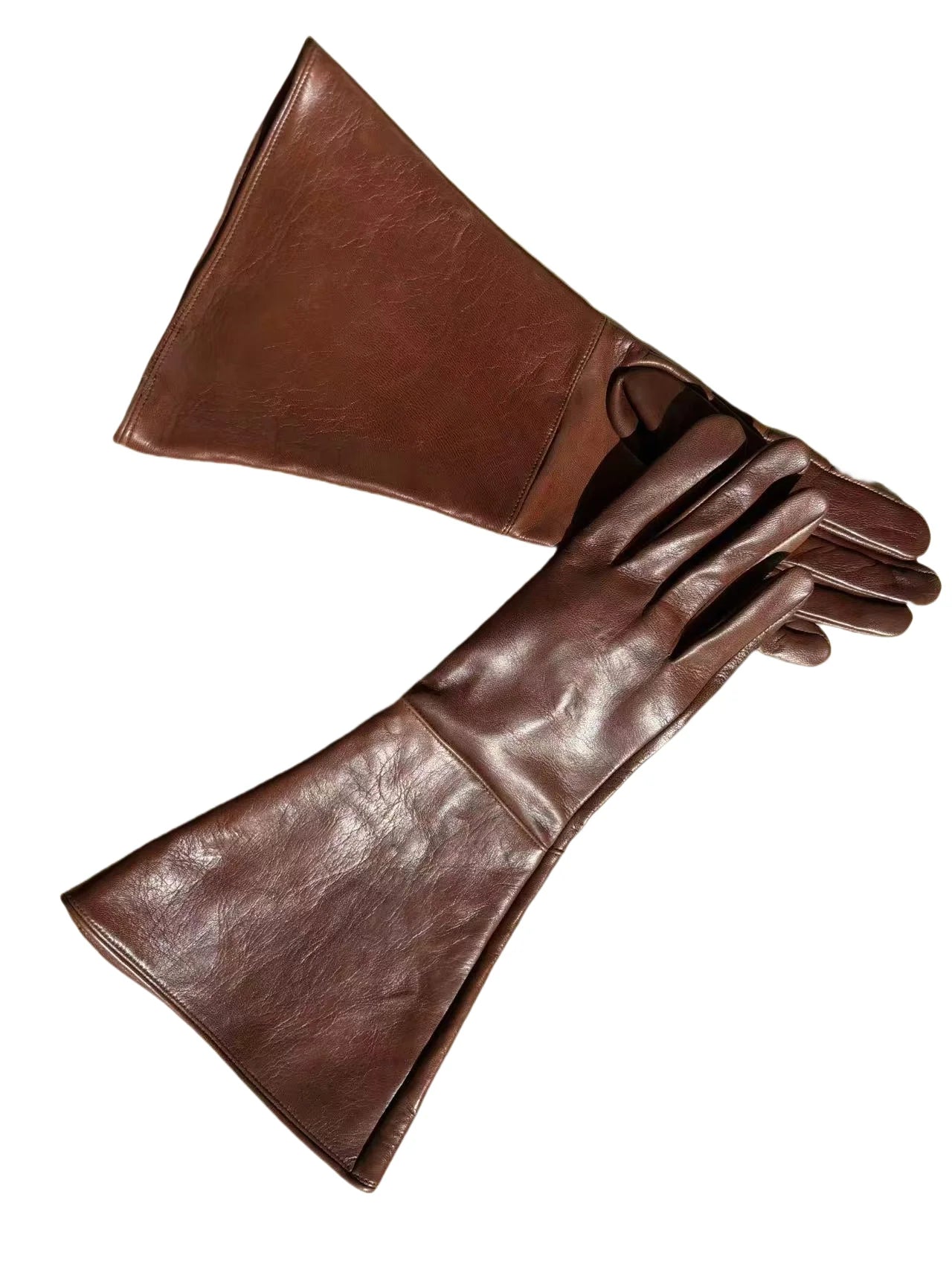 Gants de Moto Hiver Police Canadienne – Cuir Tactile Marron | S à XXL