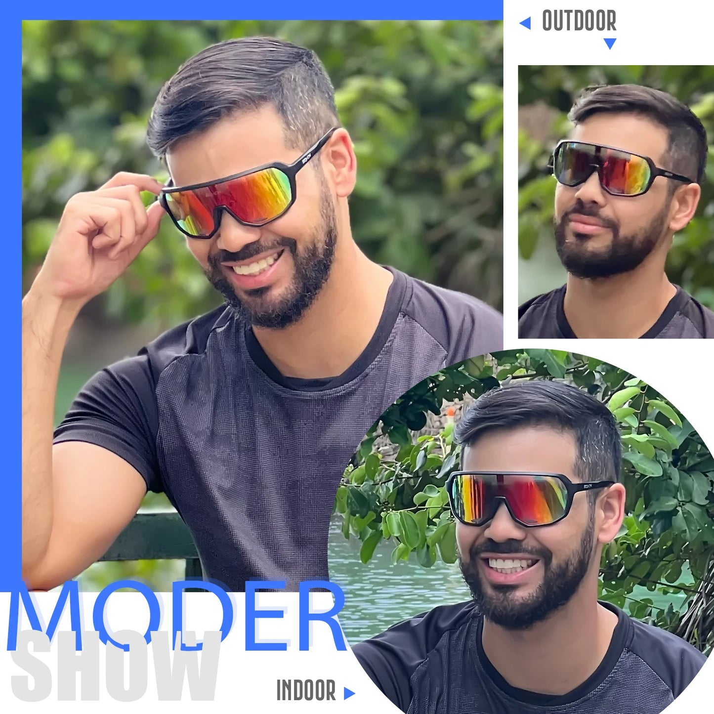 Lunettes de Vélo SCVCN UV400 - Lunettes de Sport pour Homme et Femme, Protection UV - BLACKBEARD OUTDOOR INDUSTRIES