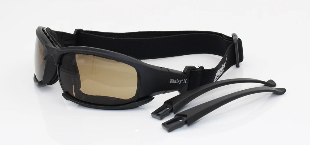 Daisy X7 Lunettes Tactiques Militaires – Kit 4 Verres Polarisés | Airsoft, Moto, Cyclisme