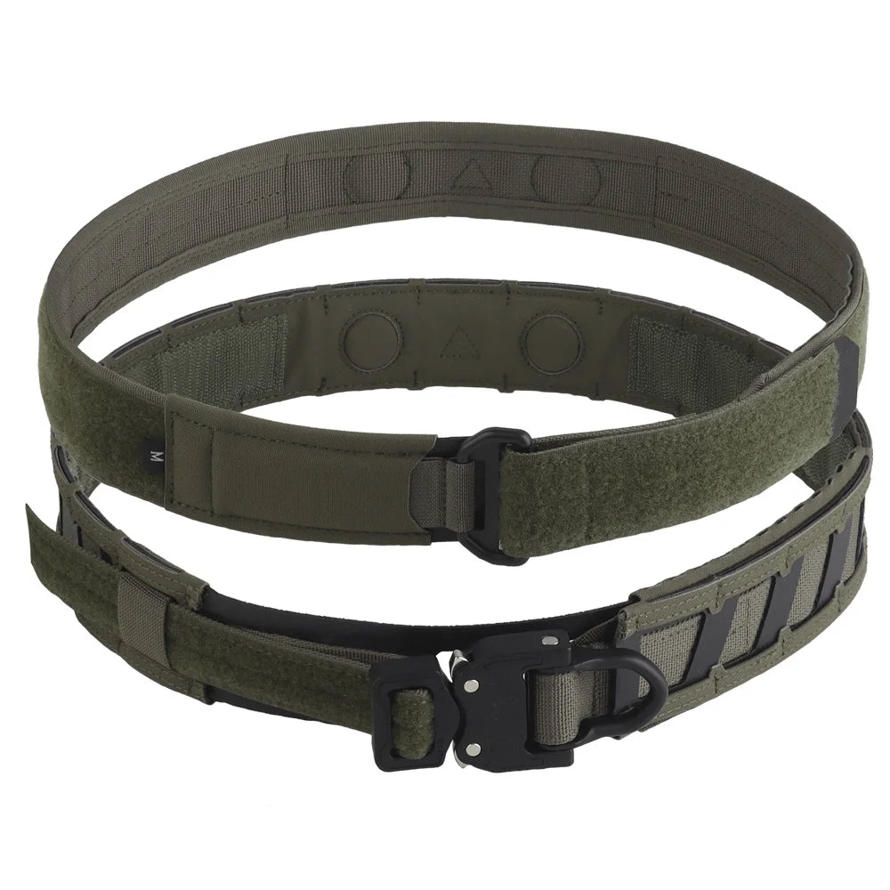 Ceinture Tactique Double Couche avec Boucle Métallique Cobra et Système MOLLE - Ceinture de Combat Soft avec Positionnement Magnétique BLACKBEARD OUTDOOR INDUSTRIES