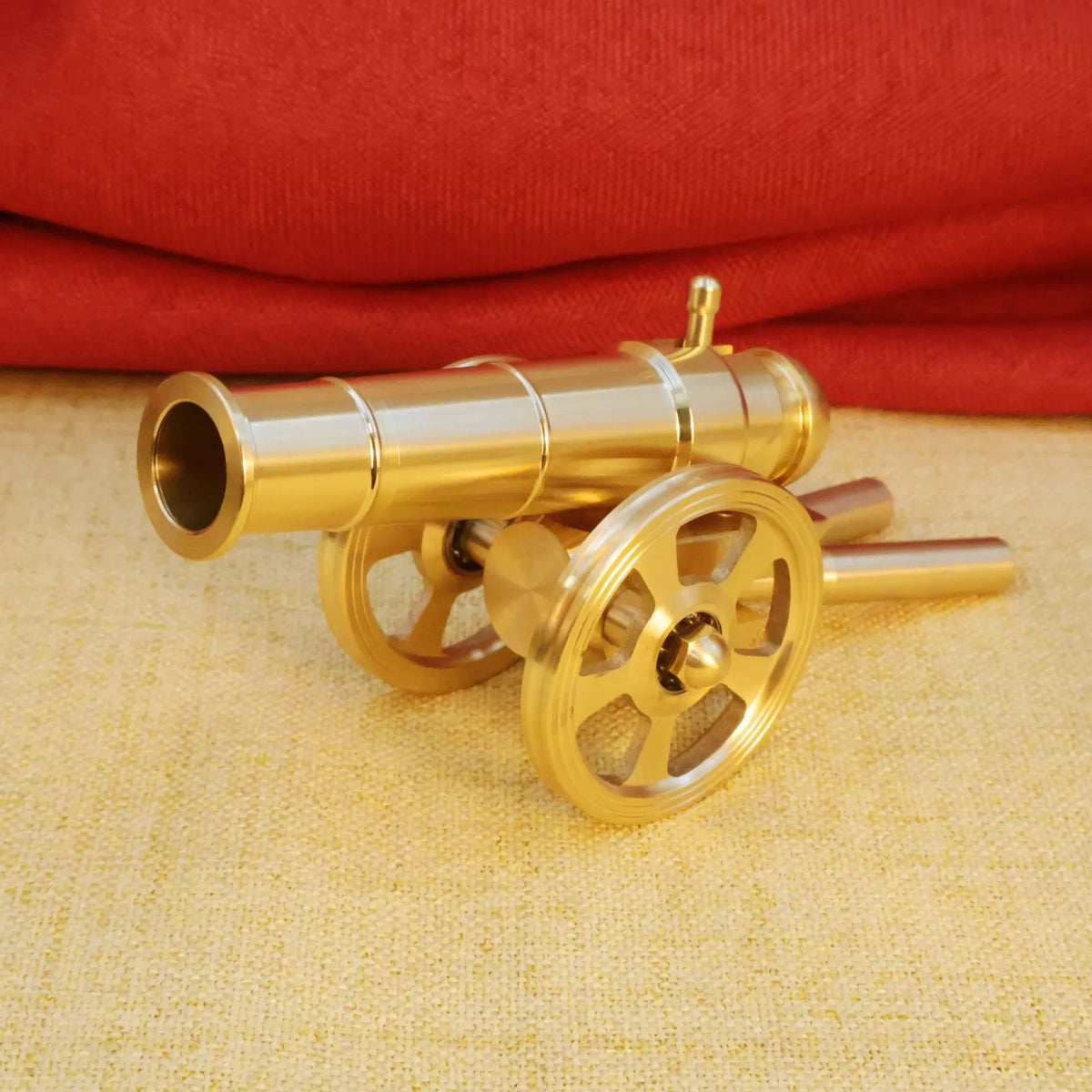 Mini Canon Napoléon – Modèle Réduit Militaire en Métal, Figurine de Collection 14x7 cm