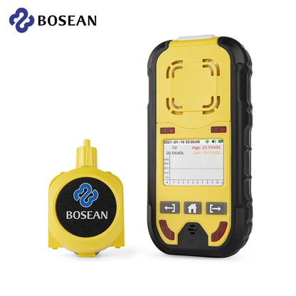 Détecteur de Gaz Portable 4 en 1 Bosean BH-4M – O2, CO, H2S, LEL avec Pompe d'Aspiration