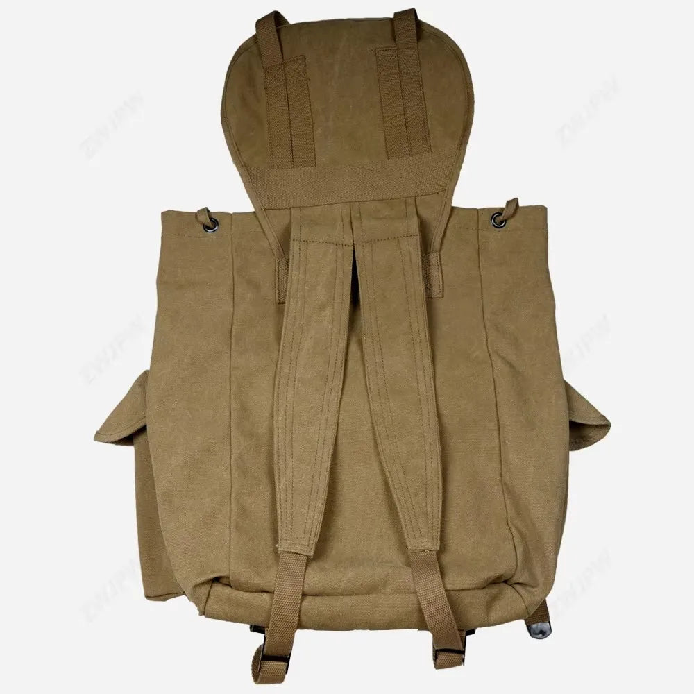 Sac Musette Militaire WW2 – Rucksack Coton Épais Armée Verte