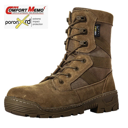 Chaussures Tactiques Montantes Homme Imperméables — Cuir, Semelle Caoutchouc, Tailles 39-46