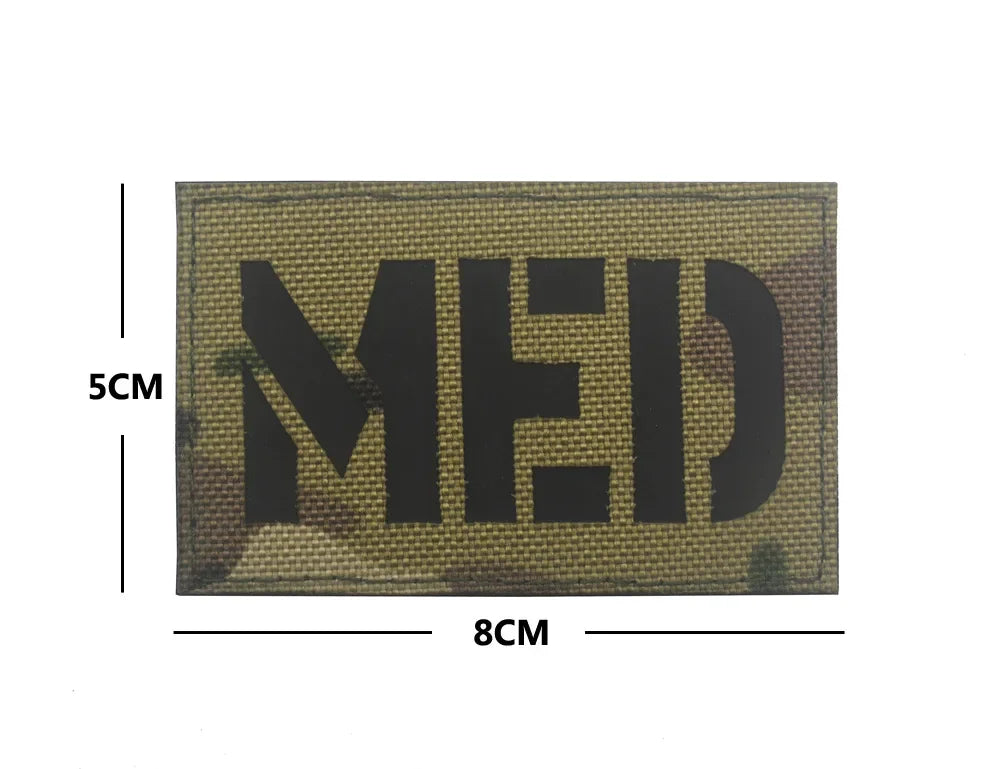MEDIC Embroidered Patch IR Reflective Glow in Dark Tactical Military Patches Medical MED EMT PARAMEDIC Emblem PVC Rubber Badges - BLACKBEARD OUTDOOR INDUSTRIES