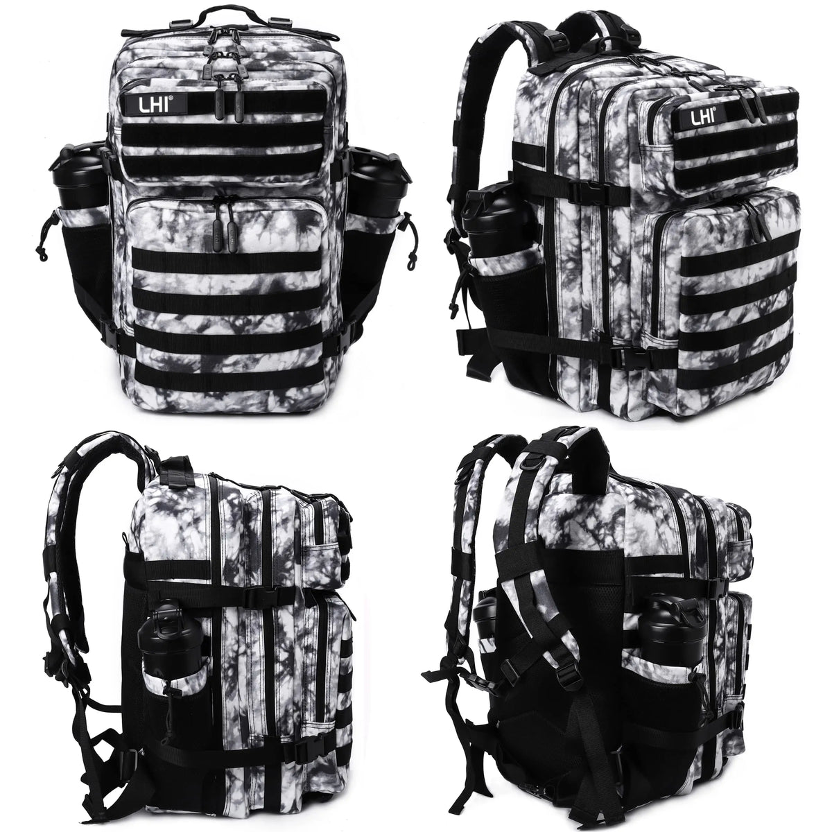 Sac à dos tactique 45 L avec système MOLLE et compartiment PC
