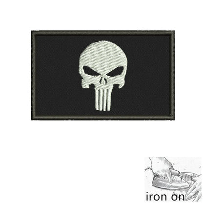 Patch Brodé Logo Skull 3D – Patch Tactique à Fixation par Crochet et Boucle – pour Vêtements, Sacs à Dos, Casquettes et Jeans - BLACKBEARD OUTDOOR INDUSTRIES