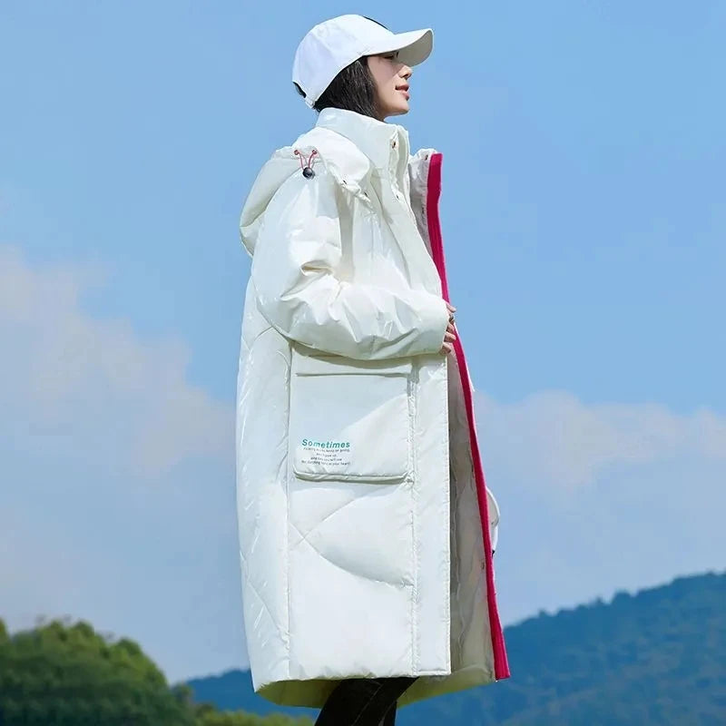 Manteau Long Femme à Capuche - Imperméable, Ouatiné Hiver