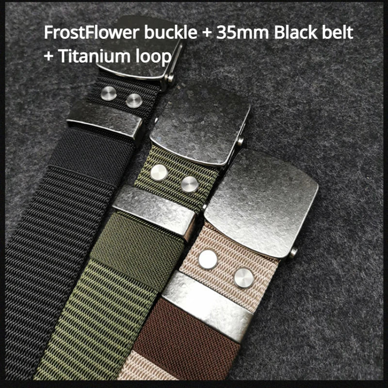 Ceinture Tactique en Nylon avec Boucle Automatique en Titane Pur (35/38 mm) Ma boutique