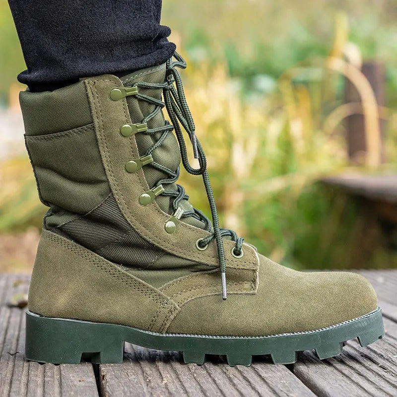 Bottes Tactiques Desert Boots Vertes - Imperméables, Tailles 37 à 48