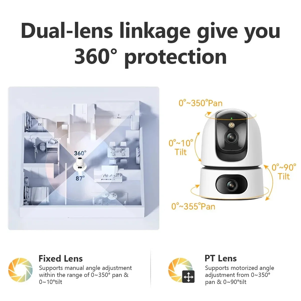 Caméra Intérieure IMOU Ranger Dual 6/8MP – Vision Nocturne Couleur Intelligente & Double Objectif Grand Angle Ma boutique