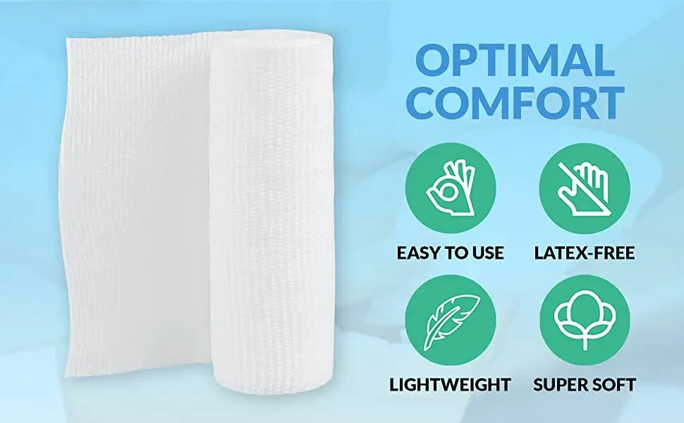 Bandages de Gaze Respirants - 4 Rouleaux - Fournitures de Premiers Secours Premium pour Aventuriers - Flexible - Bande de Pansement pour Soins des Plaies BLACKBEARD OUTDOOR INDUSTRIES