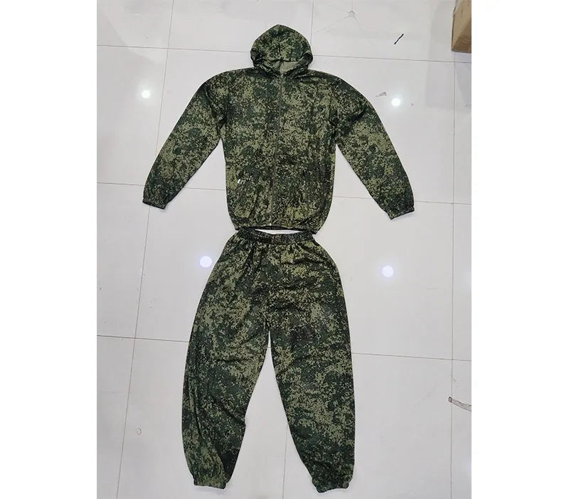 Combinaison Camouflage Mesh AUKUPKEE – Veste Capuche + Pantalon, Anti-Moustiques, Chasse Airsoft