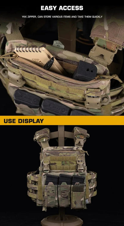 Gilet Tactique AVS MBAV Plate Carrier – Gilet Modulaire Adaptatif à Libération Rapide, Confortable, avec Système MOLLE – Airsoft, Entraînement, Chasse et Combat BLACKBEARD OUTDOOR INDUSTRIES