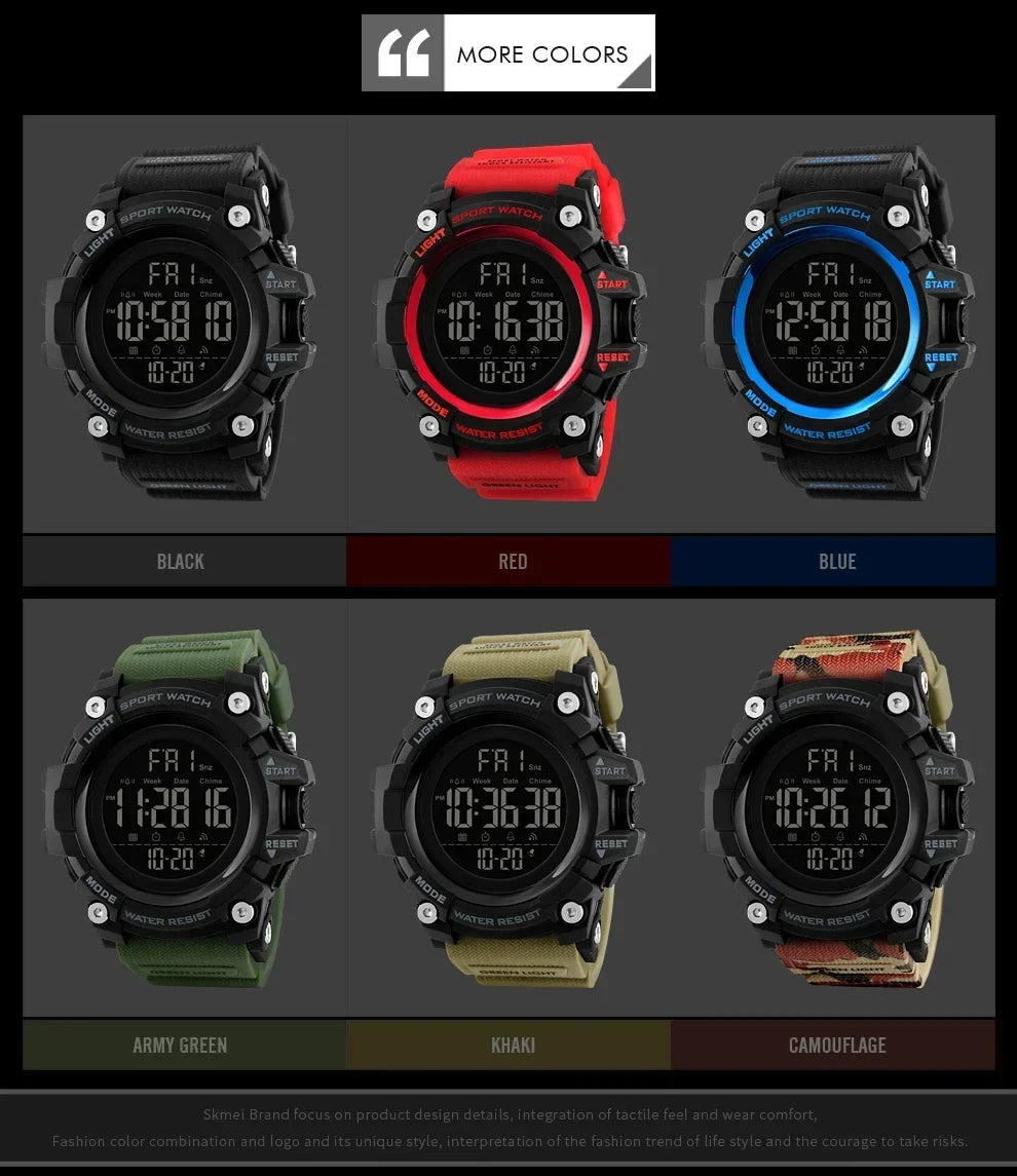 Montre Digitale Sport Homme SKMEI 1384 – Résistante et Multifonction - BLACKBEARD OUTDOOR INDUSTRIES
