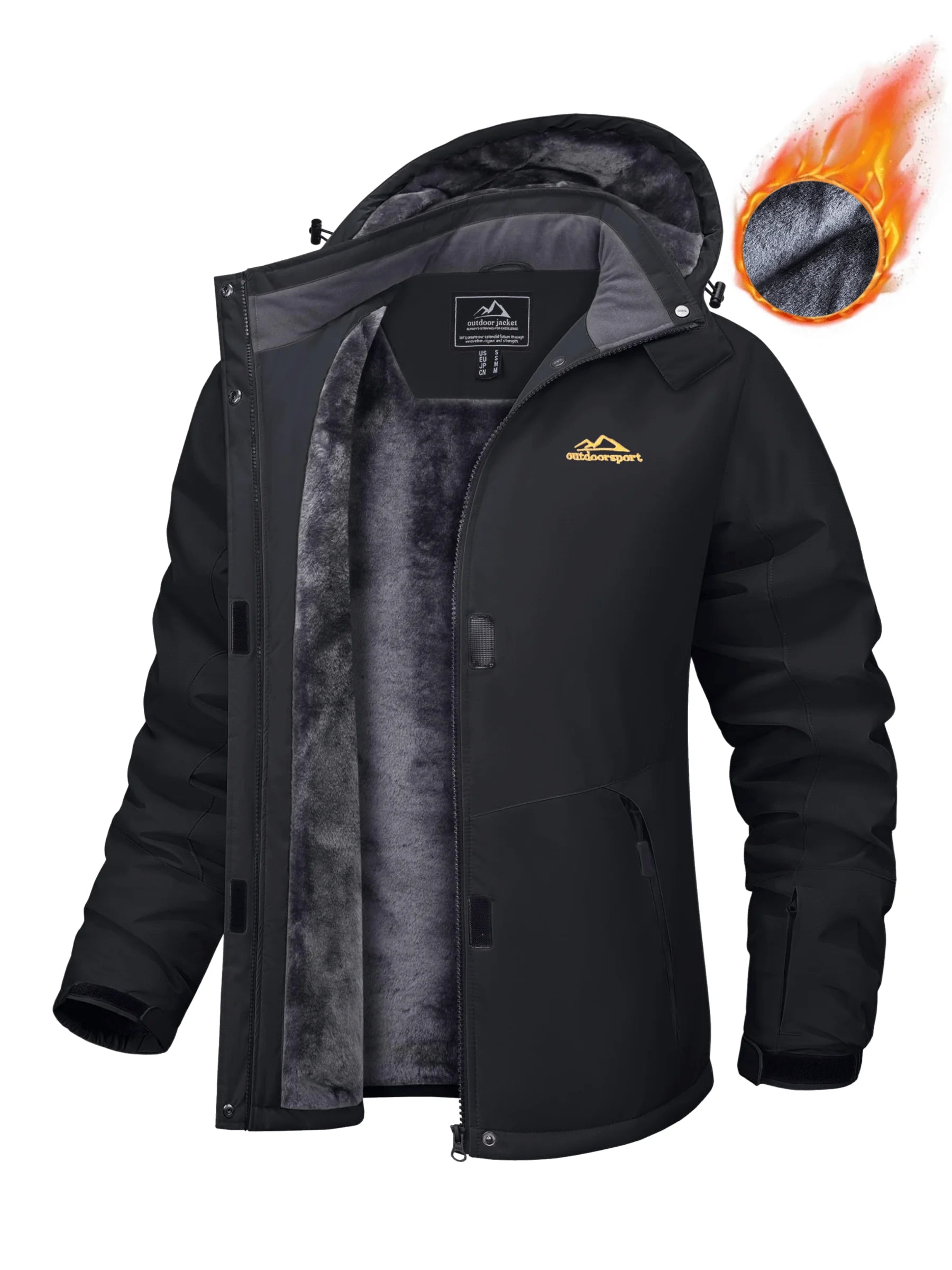 Veste Parka Hivernale TACVASEN pour Femme – Manteau à Capuche en Polaire, Imperméable et Coupe-Vent avec 5 Poches Zippées pour Ski et Snowboard - BLACKBEARD OUTDOOR INDUSTRIES