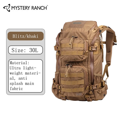 Sac à dos de randonnée 30L tactique en nylon, extensible, noir, kaki ou vert