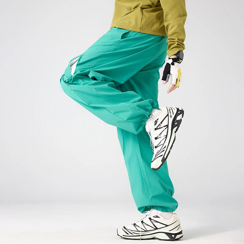 Pantalon cargo de randonnée femme déperlant et respirant, taille élastique