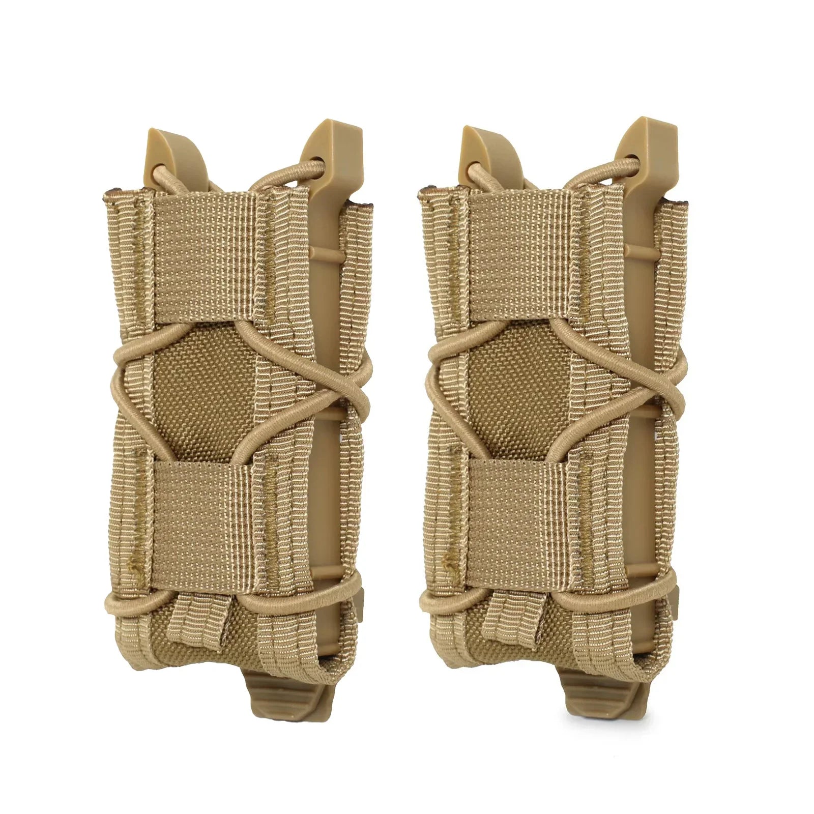 2 Pack Universal 9mm Single Pistol Mag Pouch – Porte-chargeur tactique MOLLE polyvalent - BLACKBEARD OUTDOOR INDUSTRIES