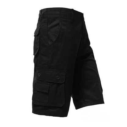 Short Cargo Homme Grande Taille – Coton, Coupe Droite, Style Streetwear Hip-Hop