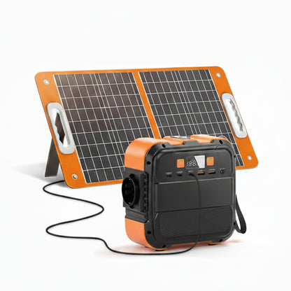 Station d'énergie solaire portable FF Flashfish A101 230V Mini 120W avec panneau solaire 60W et batterie 97,68Wh - BLACKBEARD OUTDOOR INDUSTRIES