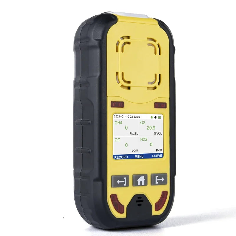 Détecteur de Gaz Portable 4 en 1 Bosean BH-4M – O2, CO, H2S, LEL avec Pompe d'Aspiration